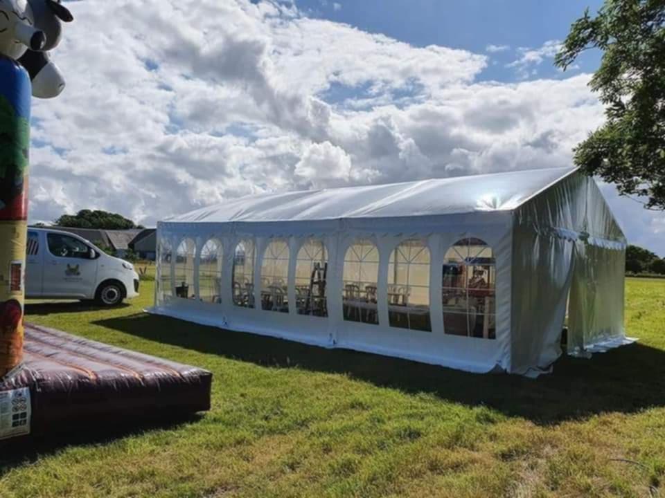 Eight shirts arranged on table in black, olive, grey, blue, white, red, mustard, and green.